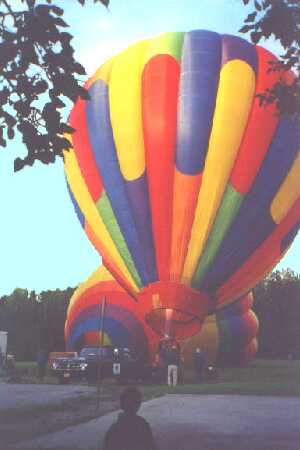 Balloon righting itself
