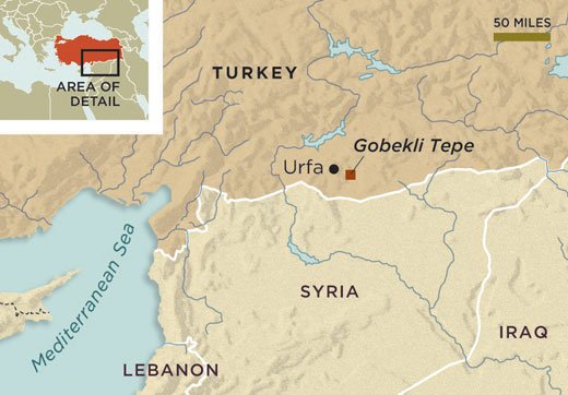 Map of Gobekli Tepe